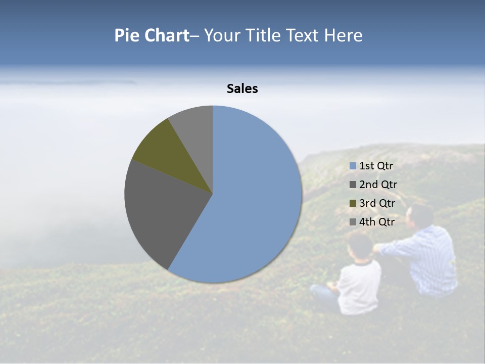 A Couple Of People Sitting On Top Of A Hill PowerPoint Template