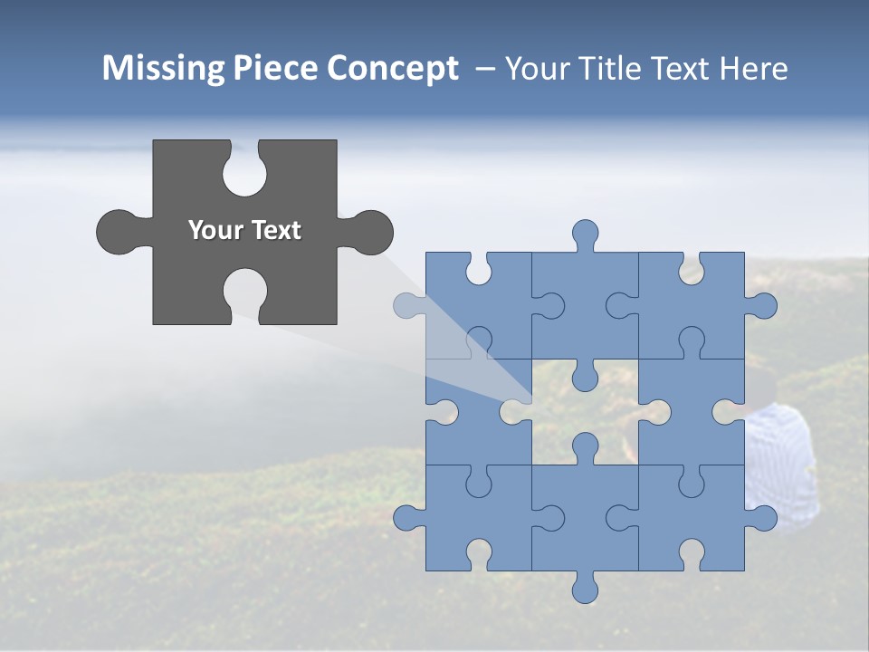 A Couple Of People Sitting On Top Of A Hill PowerPoint Template