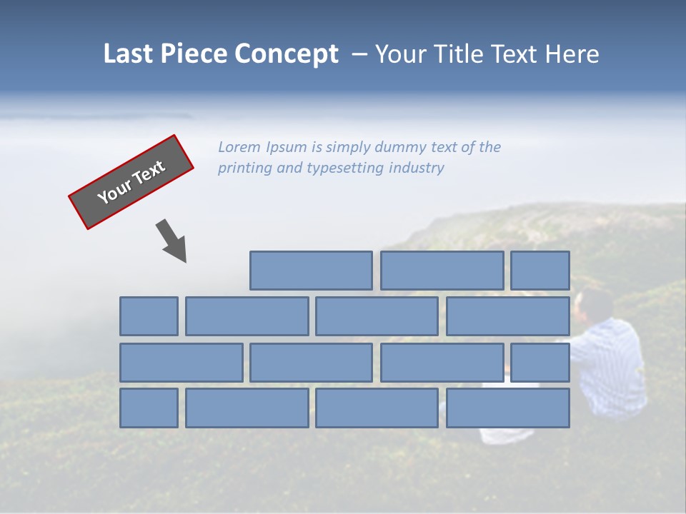 A Couple Of People Sitting On Top Of A Hill PowerPoint Template