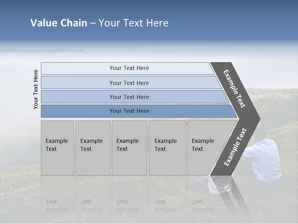 A Couple Of People Sitting On Top Of A Hill PowerPoint Template