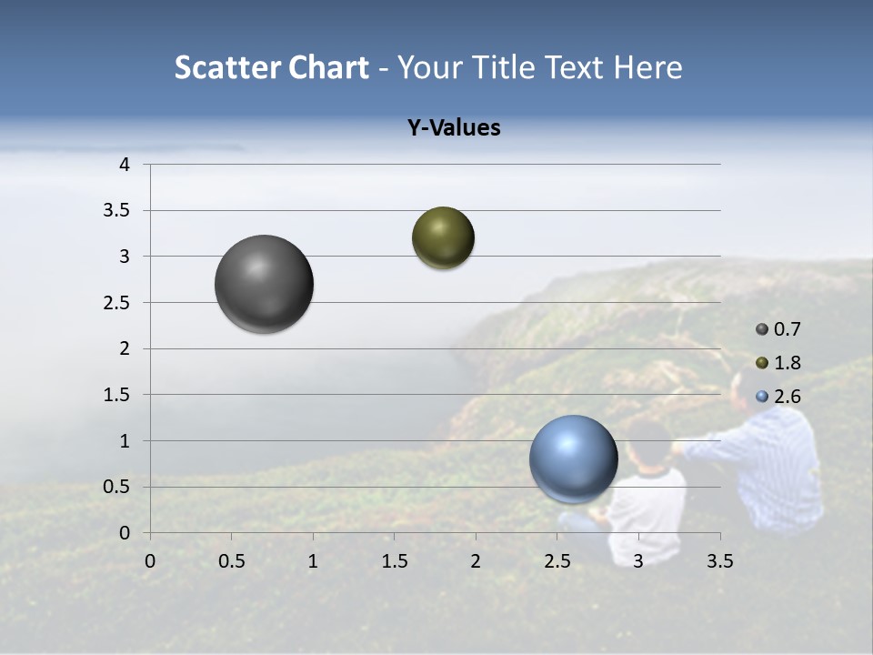 A Couple Of People Sitting On Top Of A Hill PowerPoint Template
