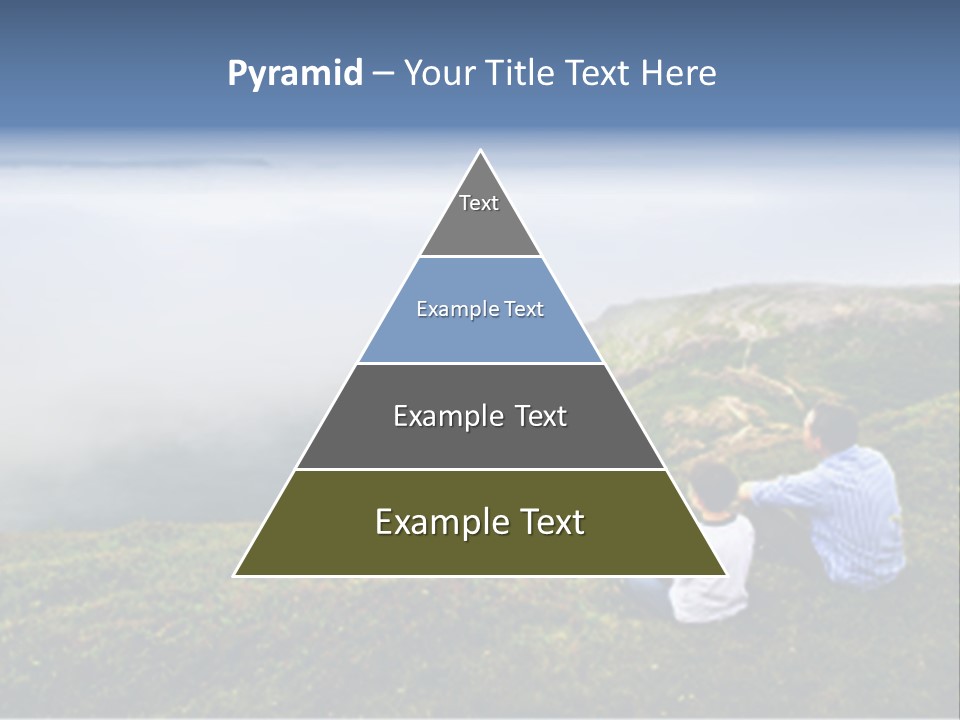A Couple Of People Sitting On Top Of A Hill PowerPoint Template