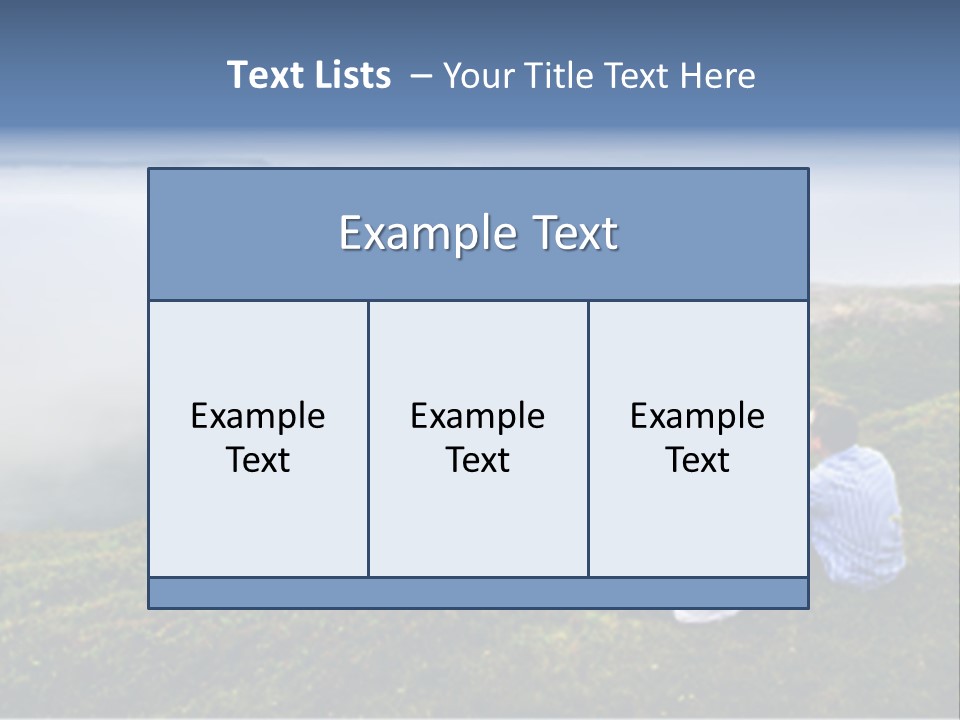A Couple Of People Sitting On Top Of A Hill PowerPoint Template