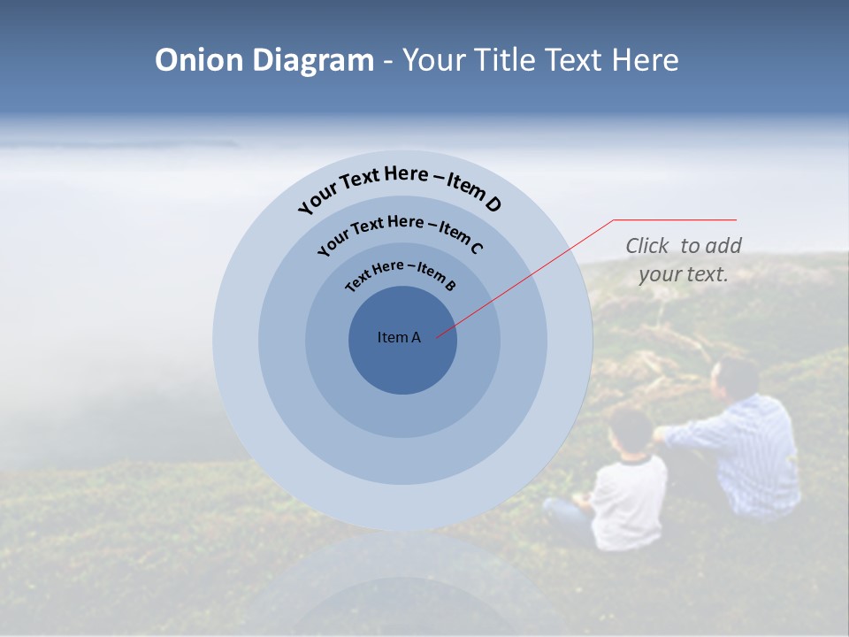 A Couple Of People Sitting On Top Of A Hill PowerPoint Template