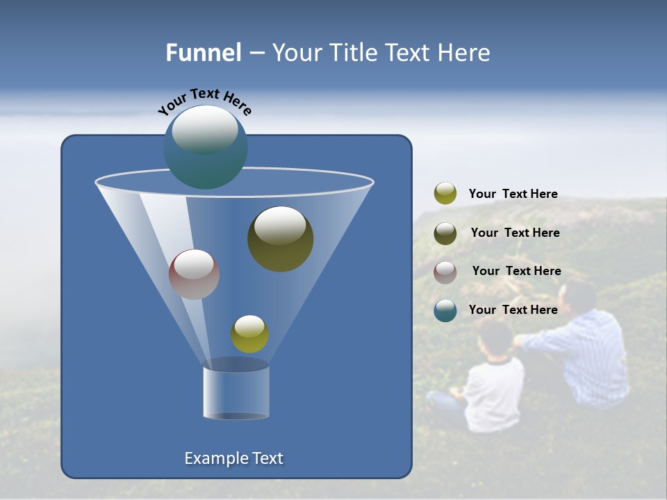 A Couple Of People Sitting On Top Of A Hill PowerPoint Template