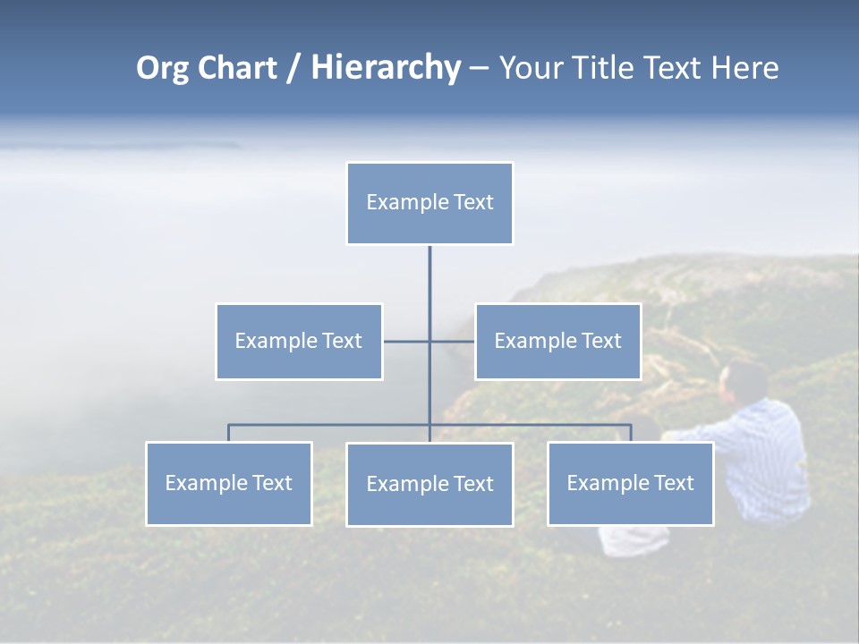 A Couple Of People Sitting On Top Of A Hill PowerPoint Template