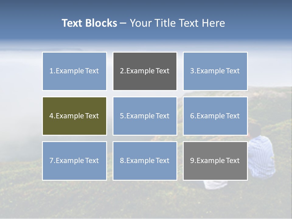 A Couple Of People Sitting On Top Of A Hill PowerPoint Template