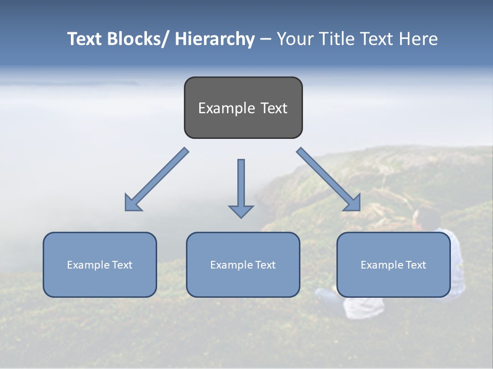 A Couple Of People Sitting On Top Of A Hill PowerPoint Template