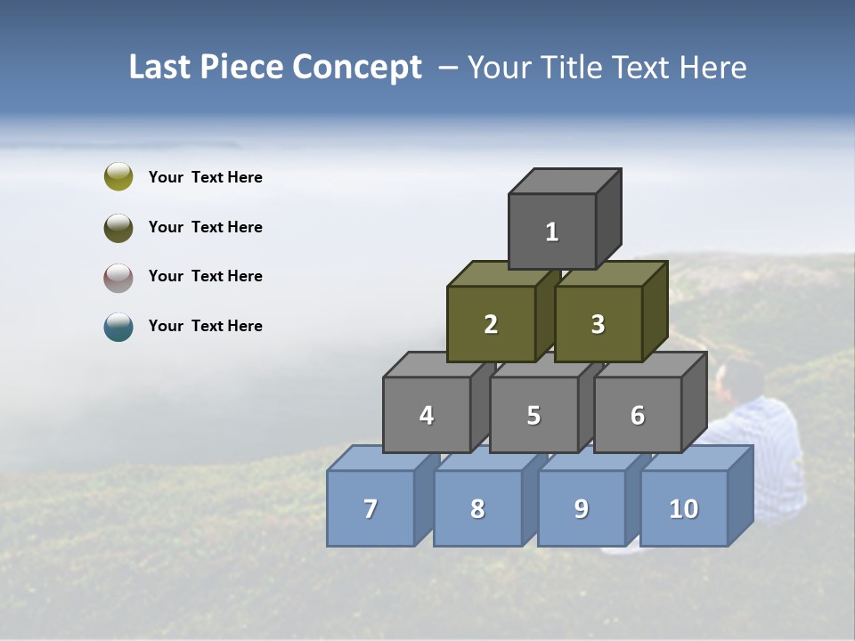 A Couple Of People Sitting On Top Of A Hill PowerPoint Template