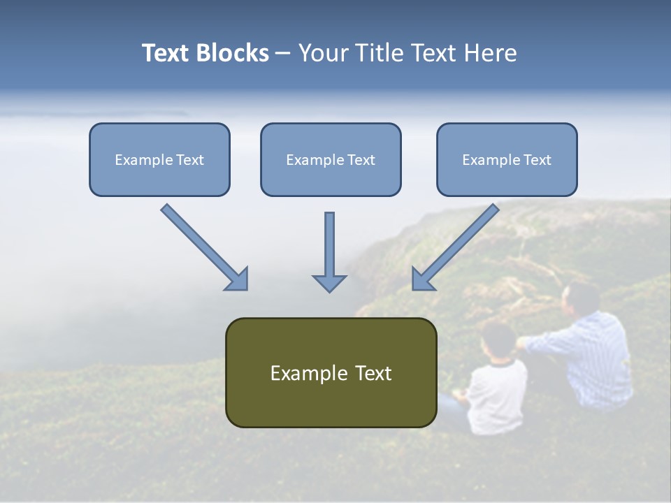 A Couple Of People Sitting On Top Of A Hill PowerPoint Template