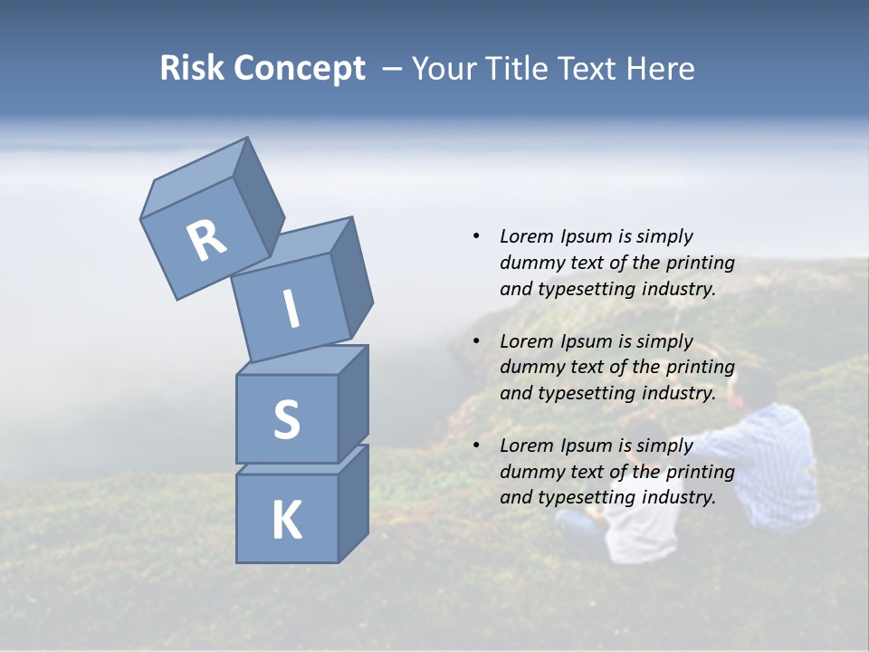 A Couple Of People Sitting On Top Of A Hill PowerPoint Template