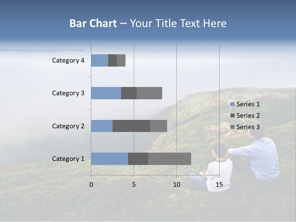 A Couple Of People Sitting On Top Of A Hill PowerPoint Template