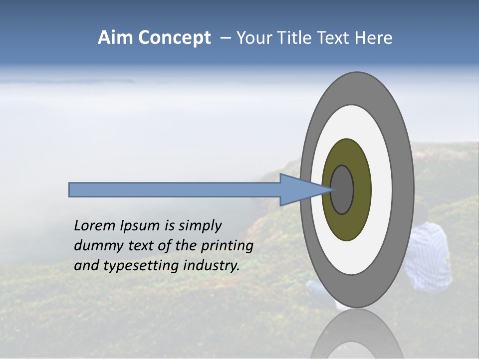 A Couple Of People Sitting On Top Of A Hill PowerPoint Template