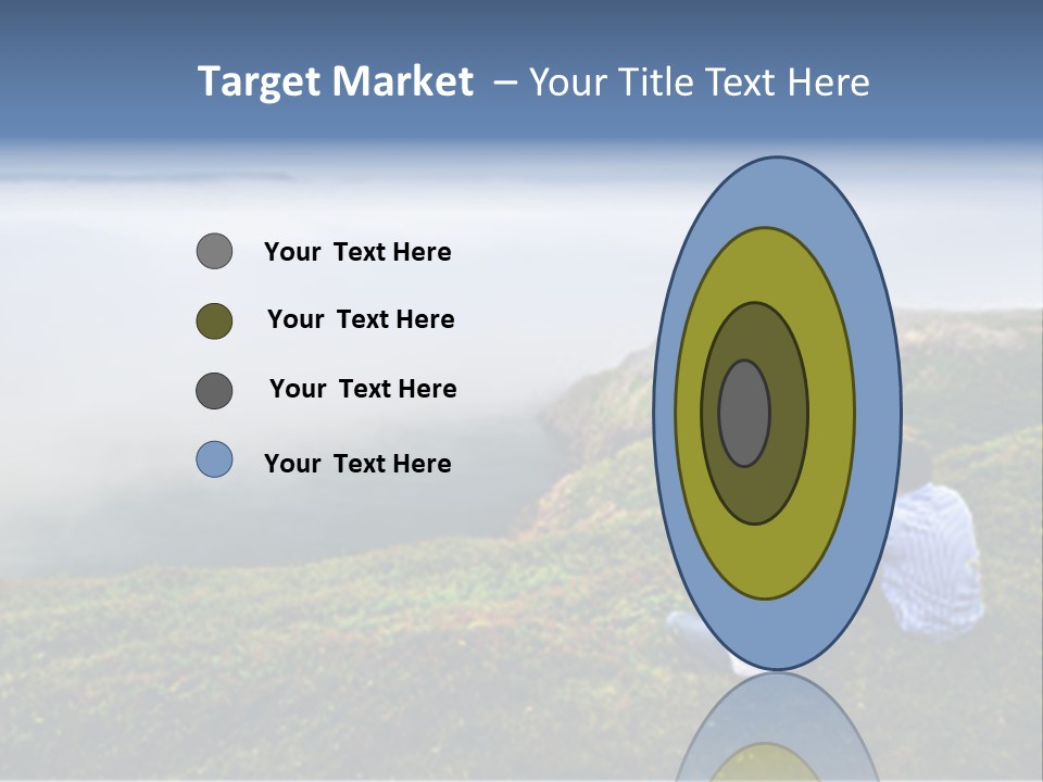 A Couple Of People Sitting On Top Of A Hill PowerPoint Template