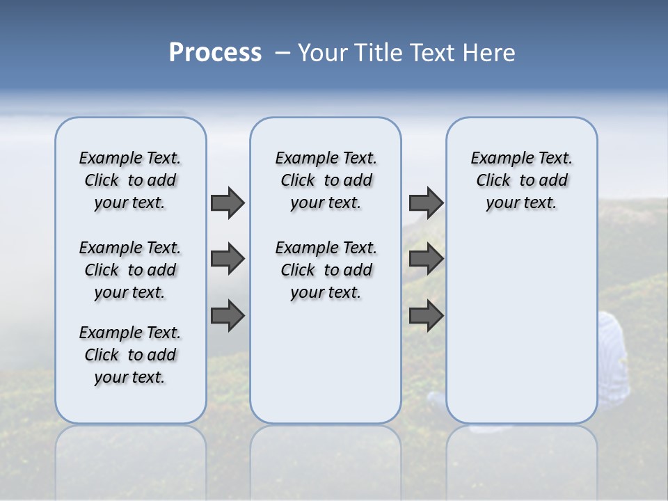 A Couple Of People Sitting On Top Of A Hill PowerPoint Template