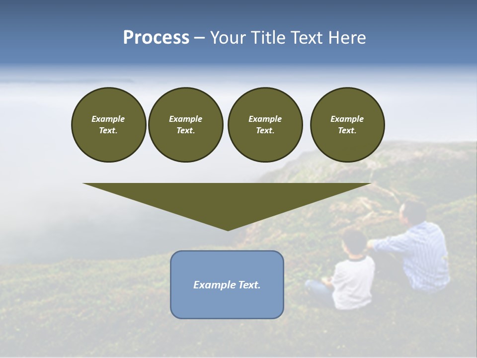 A Couple Of People Sitting On Top Of A Hill PowerPoint Template