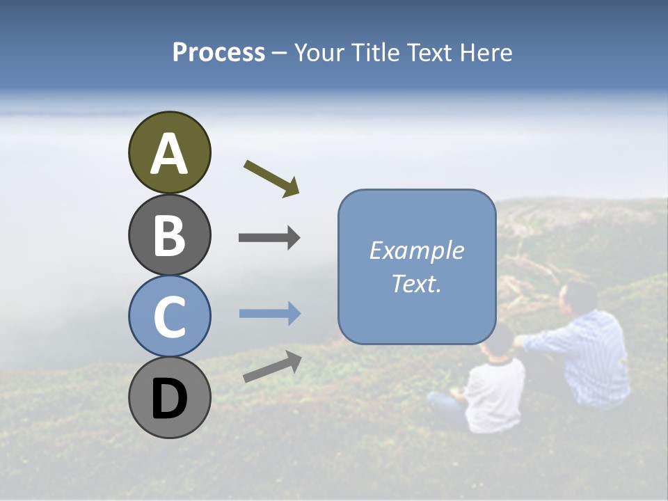 A Couple Of People Sitting On Top Of A Hill PowerPoint Template