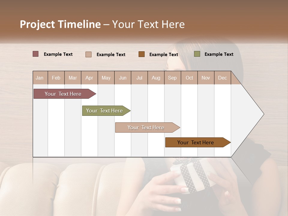 A Woman Sitting On A Couch With Her Hand On Her Chest PowerPoint Template