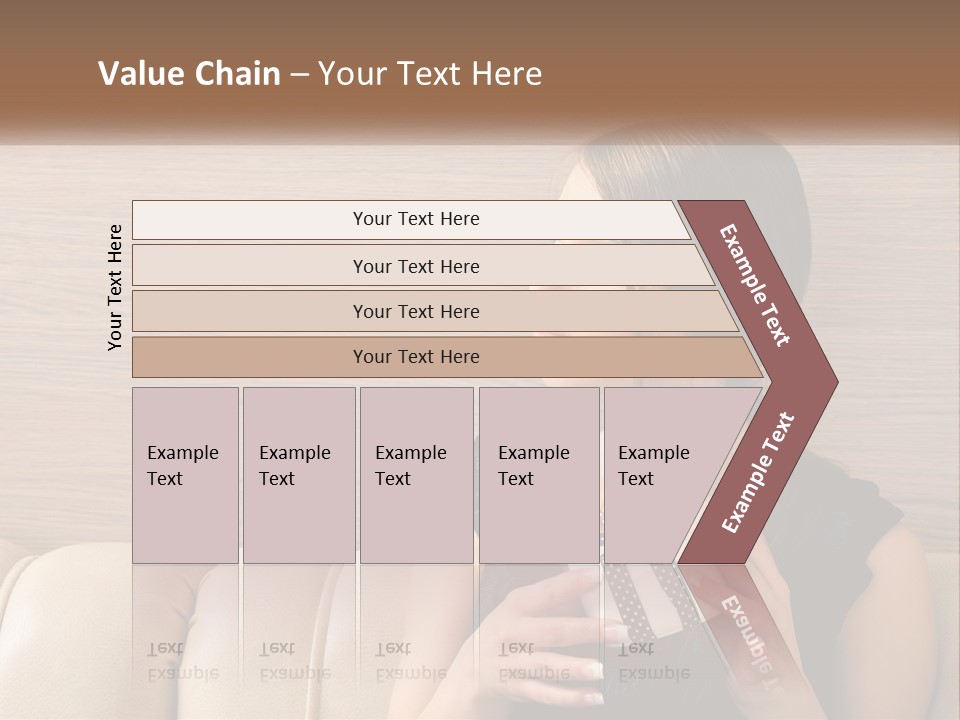 A Woman Sitting On A Couch With Her Hand On Her Chest PowerPoint Template