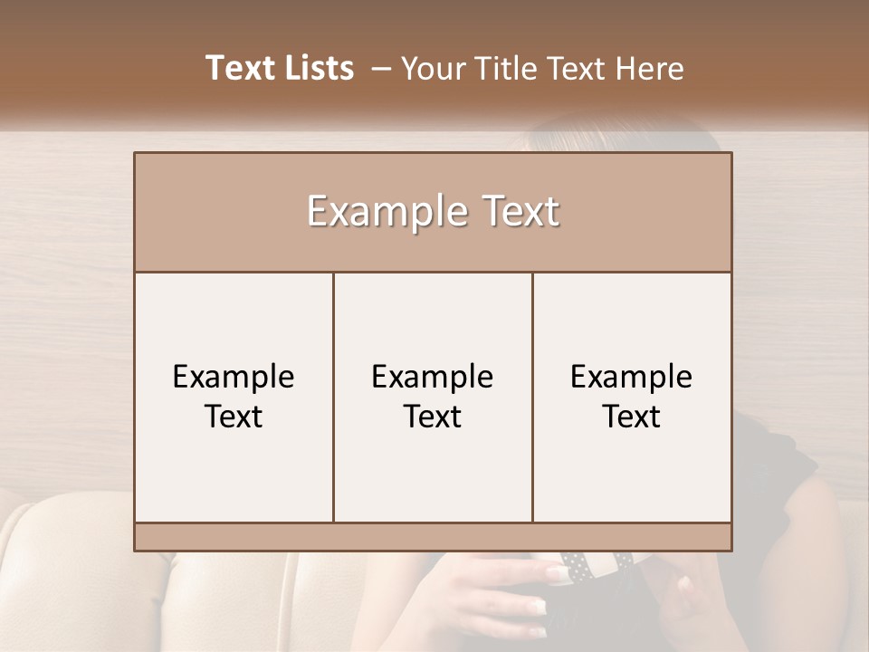 A Woman Sitting On A Couch With Her Hand On Her Chest PowerPoint Template
