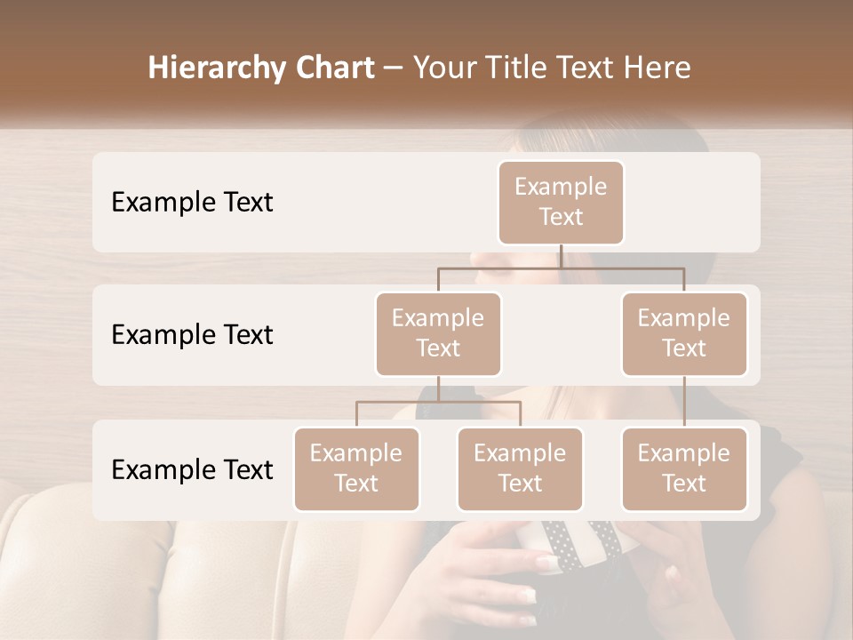 A Woman Sitting On A Couch With Her Hand On Her Chest PowerPoint Template