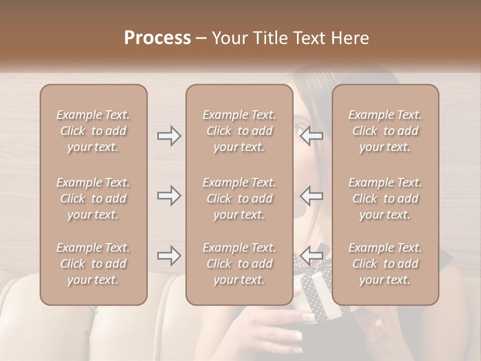 A Woman Sitting On A Couch With Her Hand On Her Chest PowerPoint Template