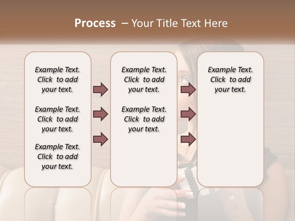 A Woman Sitting On A Couch With Her Hand On Her Chest PowerPoint Template