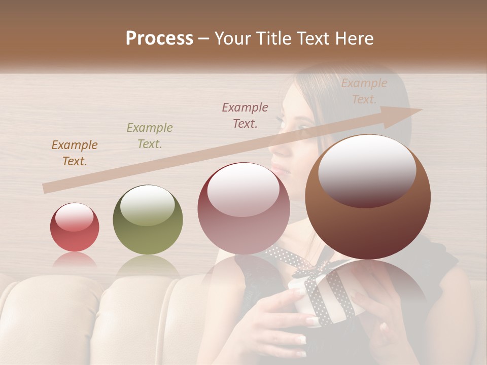A Woman Sitting On A Couch With Her Hand On Her Chest PowerPoint Template