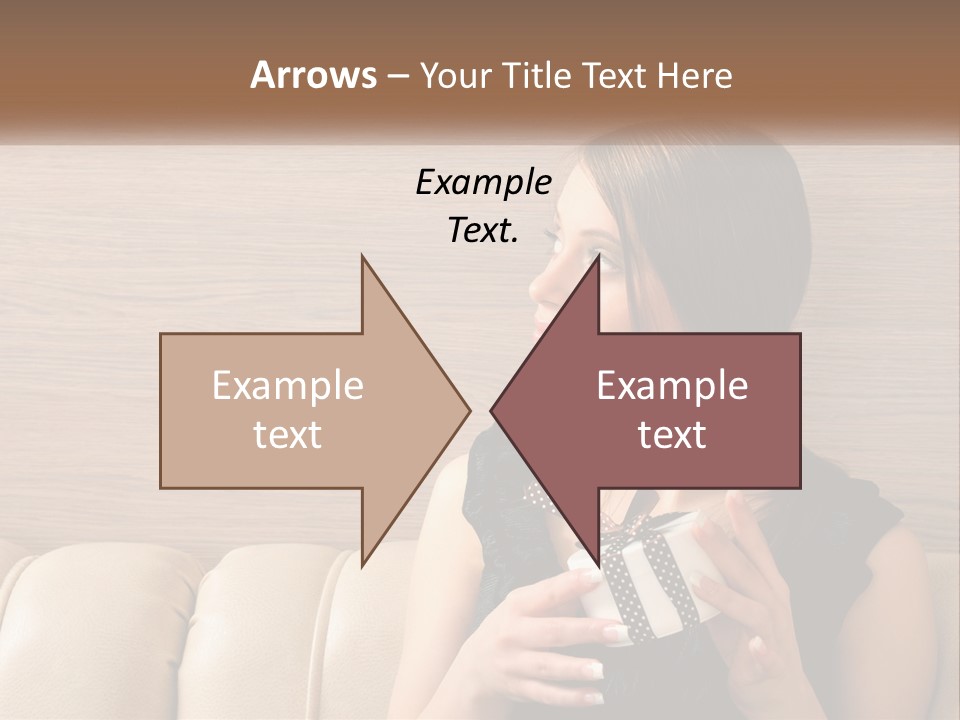 A Woman Sitting On A Couch With Her Hand On Her Chest PowerPoint Template