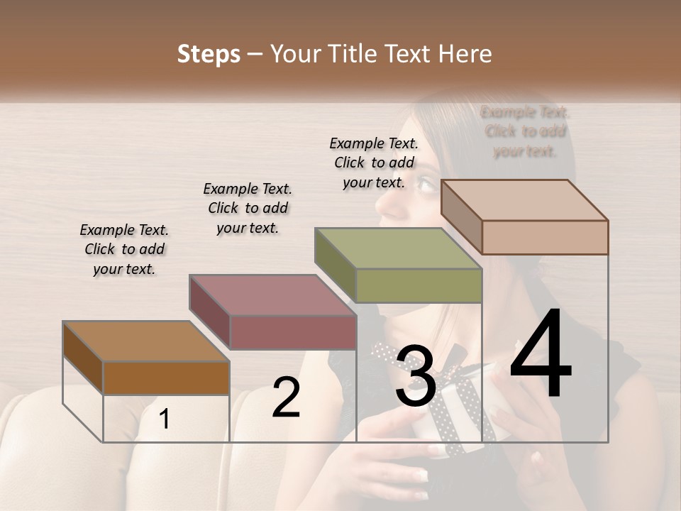 A Woman Sitting On A Couch With Her Hand On Her Chest PowerPoint Template