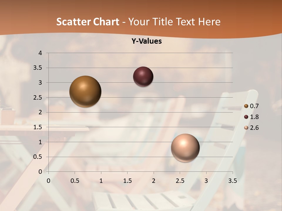 A Table And Chairs With A Cup Of Coffee On It PowerPoint Template