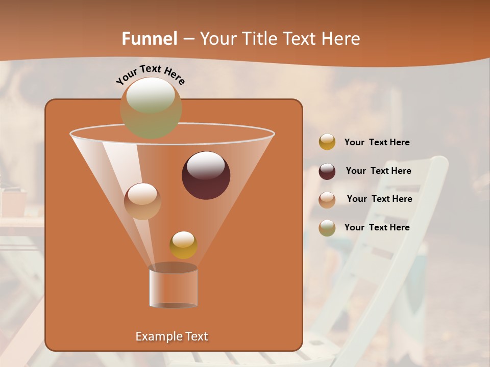 A Table And Chairs With A Cup Of Coffee On It PowerPoint Template