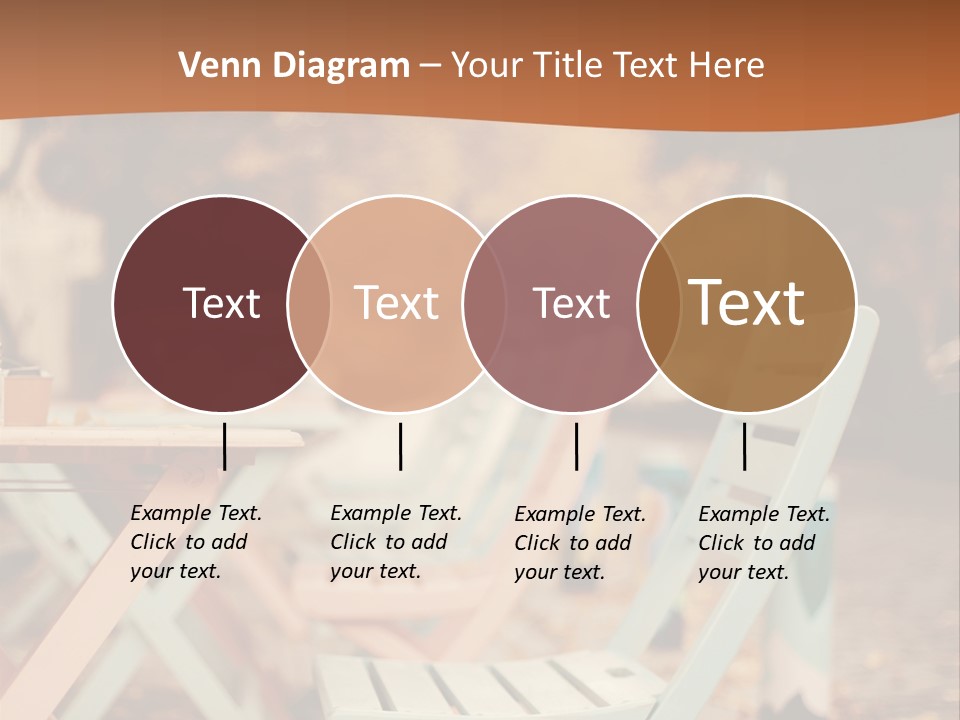 A Table And Chairs With A Cup Of Coffee On It PowerPoint Template
