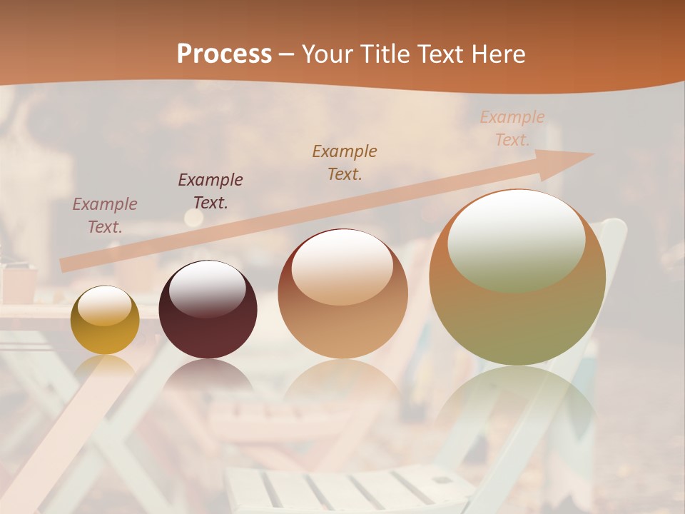 A Table And Chairs With A Cup Of Coffee On It PowerPoint Template