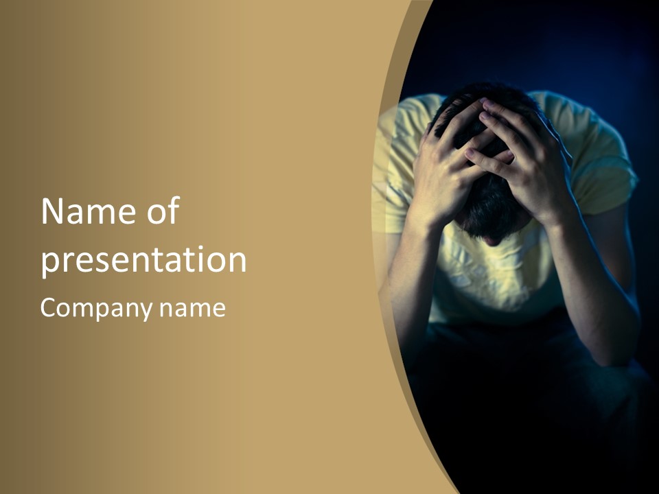 A Woman Covering Her Face With Her Hands PowerPoint Template