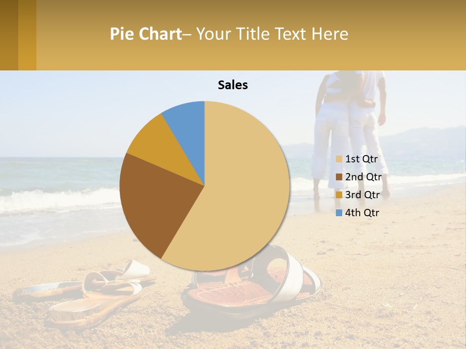 A Couple Of People Standing On Top Of A Sandy Beach PowerPoint Template