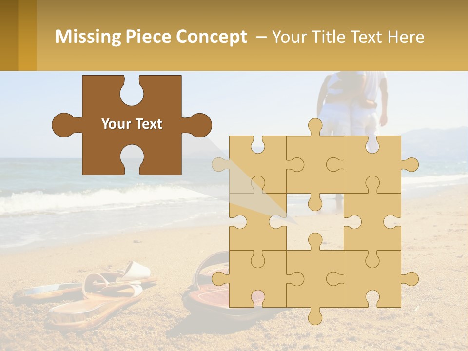 A Couple Of People Standing On Top Of A Sandy Beach PowerPoint Template