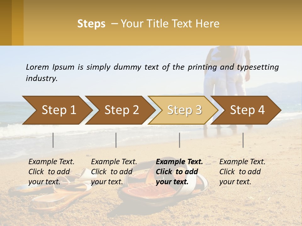 A Couple Of People Standing On Top Of A Sandy Beach PowerPoint Template