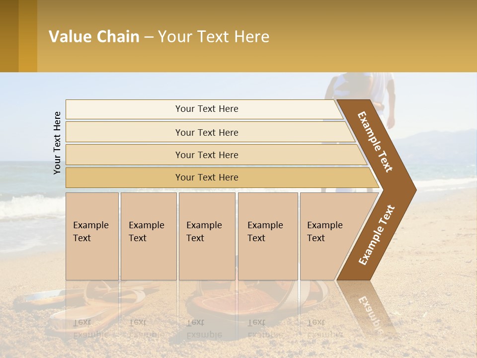 A Couple Of People Standing On Top Of A Sandy Beach PowerPoint Template