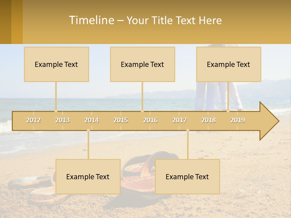 A Couple Of People Standing On Top Of A Sandy Beach PowerPoint Template