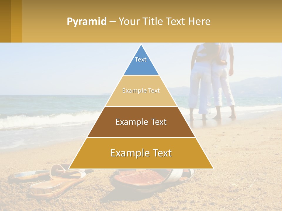 A Couple Of People Standing On Top Of A Sandy Beach PowerPoint Template