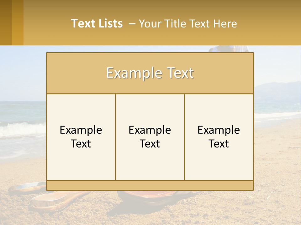 A Couple Of People Standing On Top Of A Sandy Beach PowerPoint Template