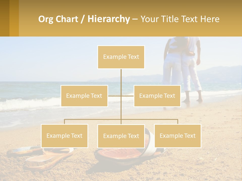 A Couple Of People Standing On Top Of A Sandy Beach PowerPoint Template