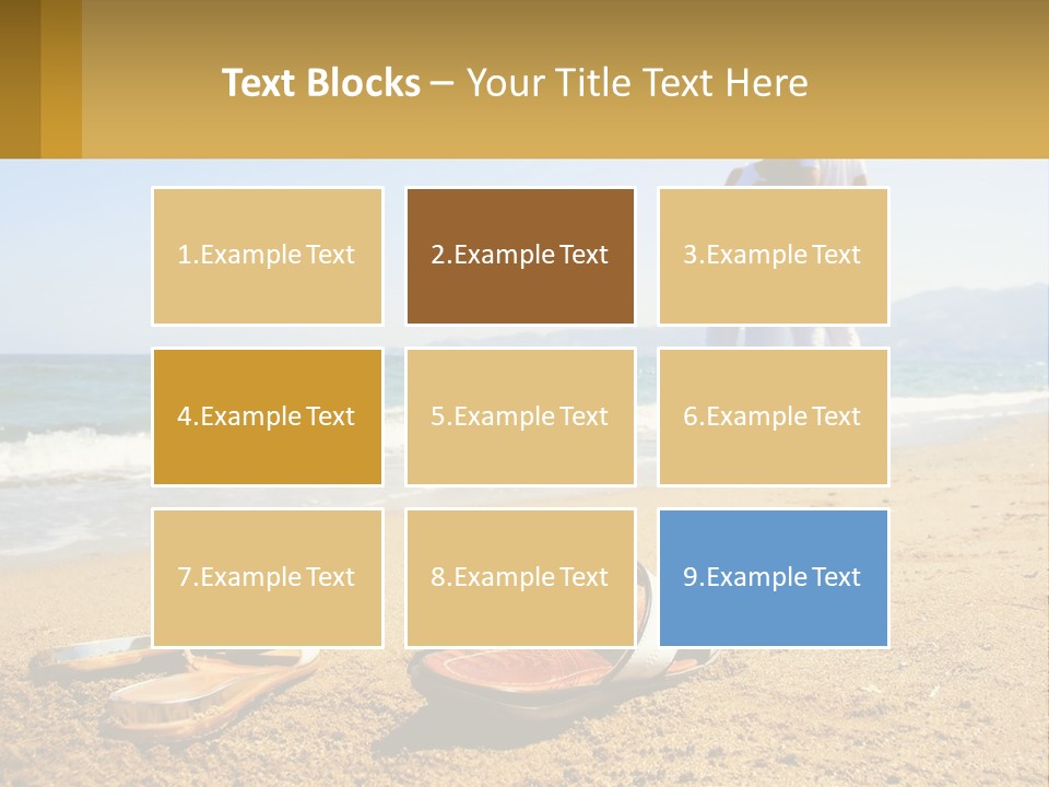 A Couple Of People Standing On Top Of A Sandy Beach PowerPoint Template