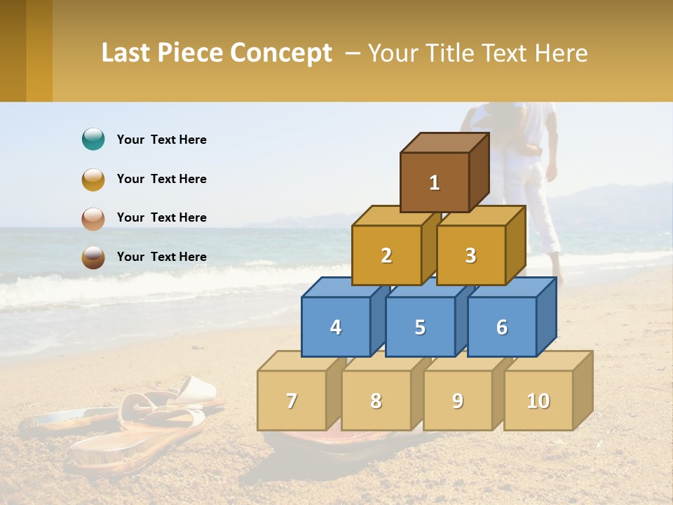 A Couple Of People Standing On Top Of A Sandy Beach PowerPoint Template