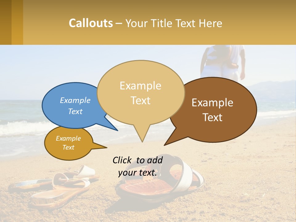 A Couple Of People Standing On Top Of A Sandy Beach PowerPoint Template