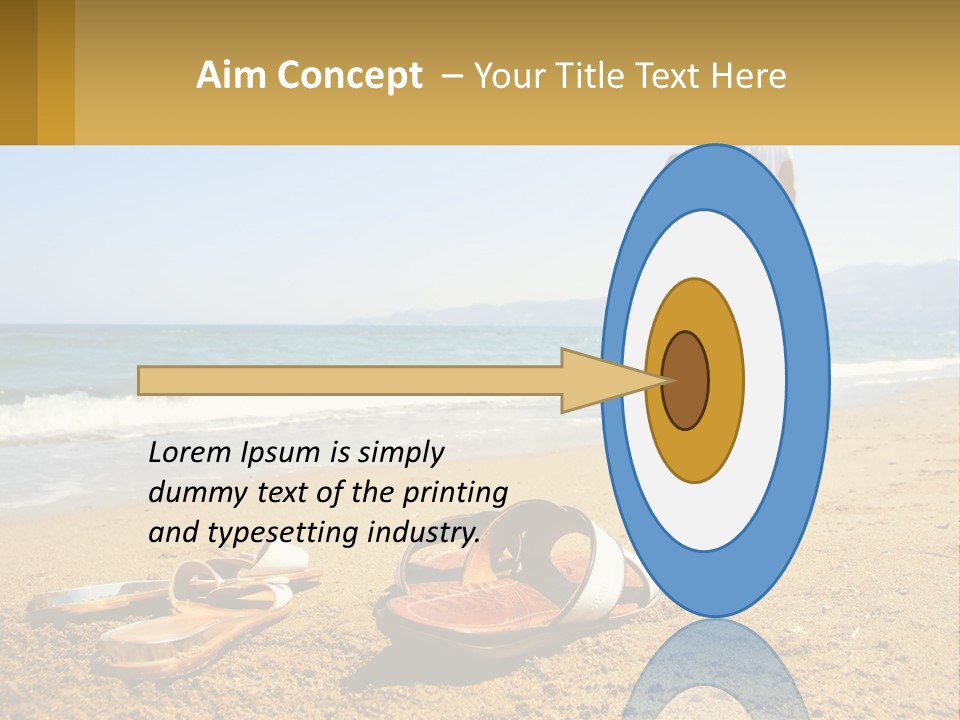 A Couple Of People Standing On Top Of A Sandy Beach PowerPoint Template