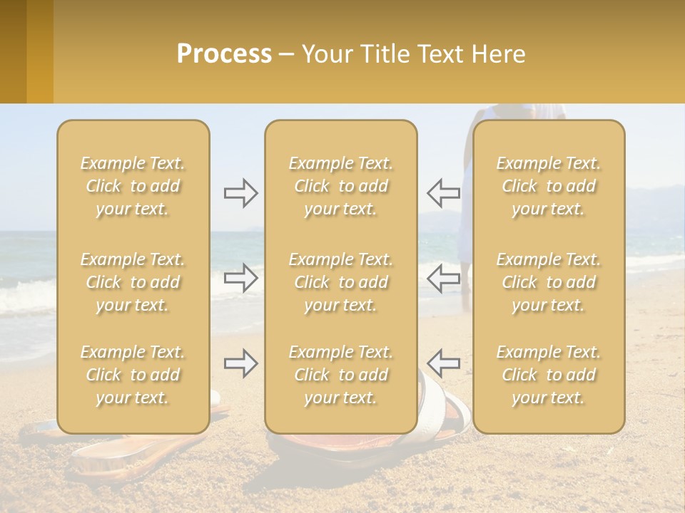 A Couple Of People Standing On Top Of A Sandy Beach PowerPoint Template