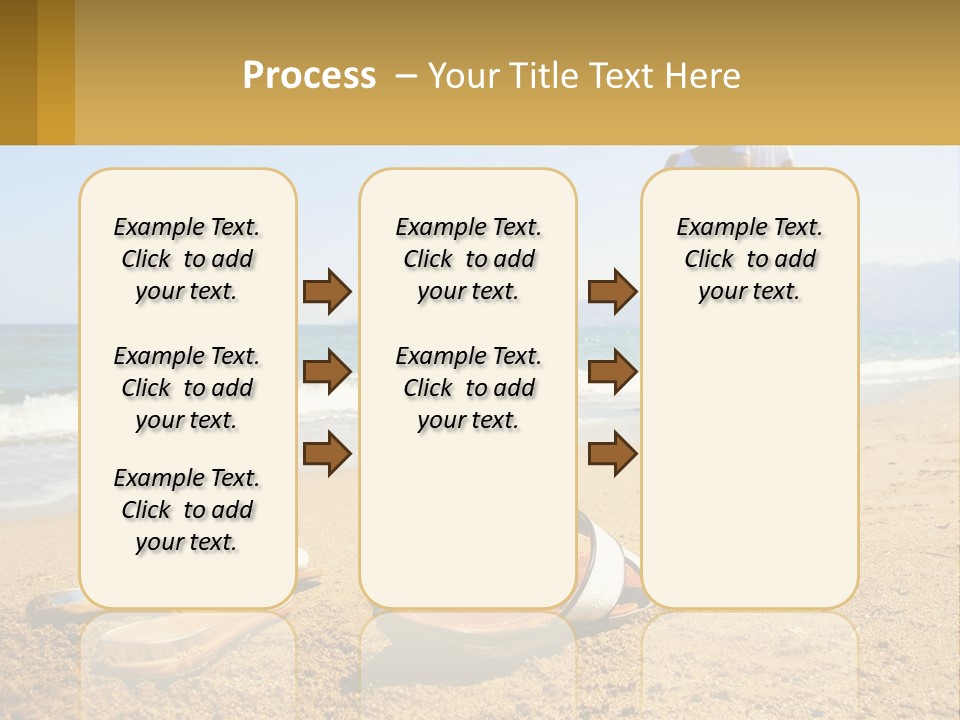 A Couple Of People Standing On Top Of A Sandy Beach PowerPoint Template