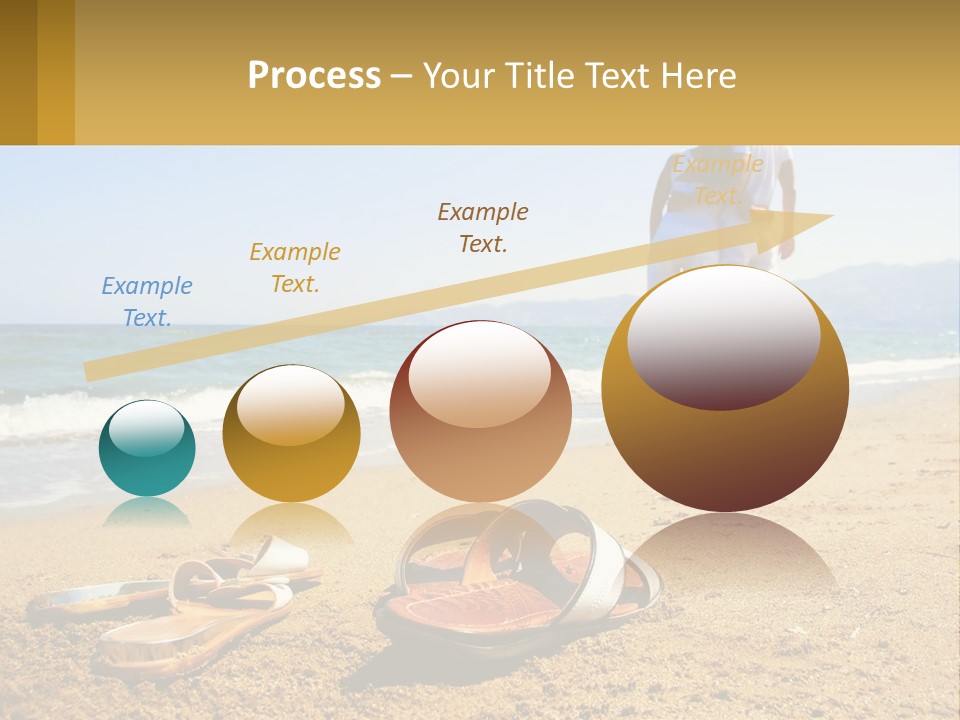 A Couple Of People Standing On Top Of A Sandy Beach PowerPoint Template